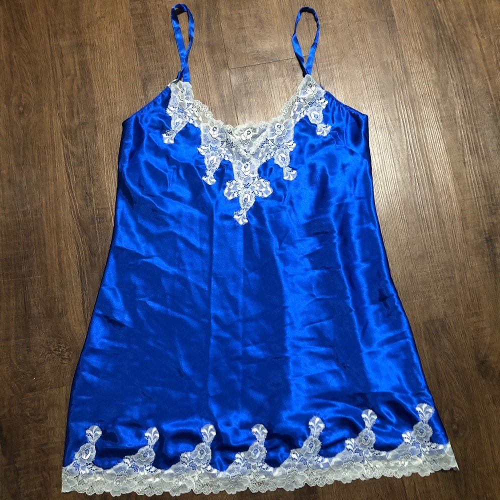 Jones New York Satin Slip Dress Lingerie Sz M